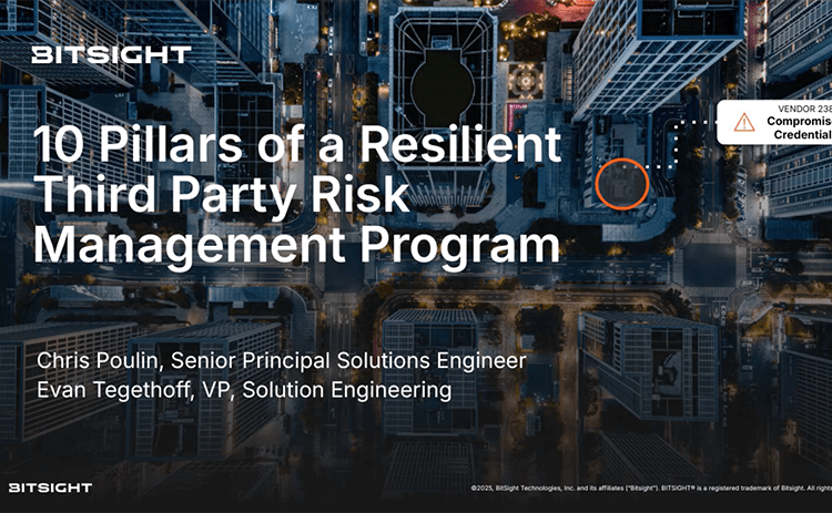 10 pillars of a resilient third party risk management program cover