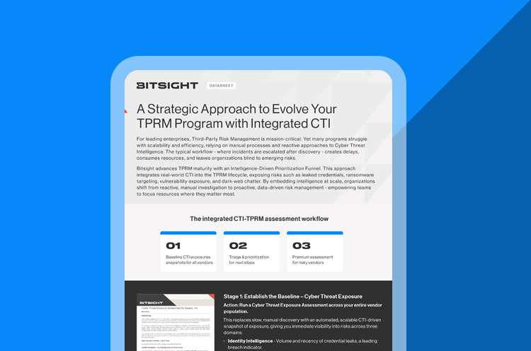 A Strategic Approach to Evolve Your TPRM Program with Integrated CTI cover