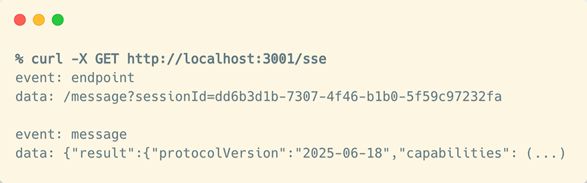 Receiving the response to our initialize message