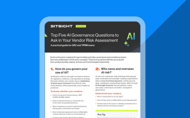 Top Five AI Governance Questions cover