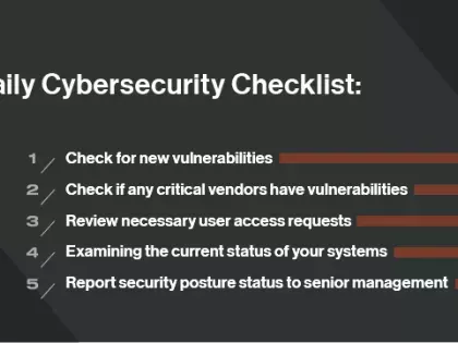 Daily Cybersecurity Checklist: 5 Items to Check